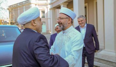 Diyanet İşleri Başkanı Erbaş, Kafkas Müslümanları İdaresi Başkanı Paşazade ile bir araya geldi