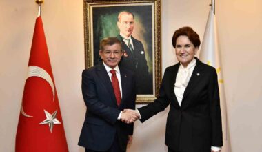 İYİ Parti lideri Akşener, Gelecek Partisi Genel Başkanı Davutoğlu ile bir araya geldi