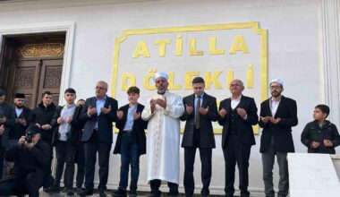 Pasinler Belediye Başkanı’nın kazada hayatını kaybeden yeğeni Atilla Dölekli için yaptırılan caminin açılışı gerçekleştirildi