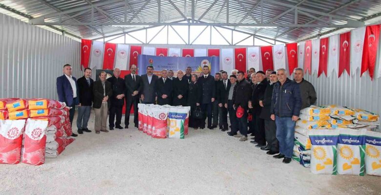 Amasya’da çiftçilere ayçiçek tohumu desteği