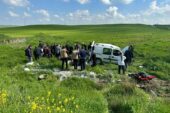 Diyarbakır’da otomobil tarlaya uçtu: 3’ü ağır 4 yaralı
