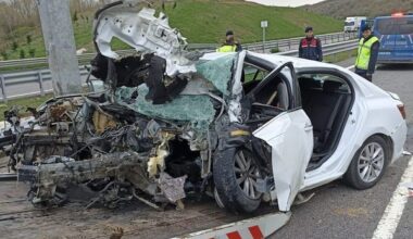 Kuzey Marmara’da feci kaza: Motor, otomobilden ayrılarak yola savruldu