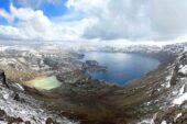 Nemrut Dağı ve krater göllerinin muhteşem kar manzarası hayran bırakıyor