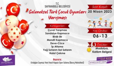 Safranbolu’da “Geleneksel Türk Çocuk Oyunları” yarışması yapılacak