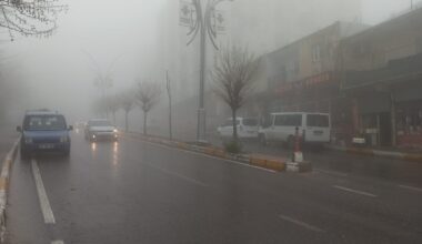 Şırnak’ta etkili olan sis, görüş mesafesini 10 metreye düşürdü