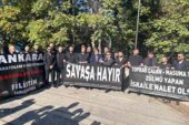 Ankaralı müzisyenler İsrail Büyükelçiliği’ne siyah çelenk bıraktı