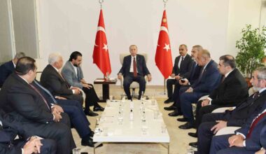 Cumhurbaşkanı Erdoğan, Irak Temsilciler Meclisi Başkanı Halbusi’yi kabul etti