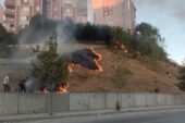 İstanbul’da asker eğlencesinde atılan havai fişekten çıkan yangın güçlükle söndürüldü