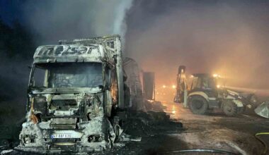 Sarıyer’de kumaş yüklü tır alev alev yandı: Otoyolu duman kapladı