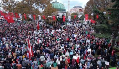 Binlerce kişi Filistin için Edirnekapı’dan Sultanahmet’e kadar yürüdü