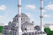 Atila Aydıner’in inşaatını başlattığı Hoca Hayri Efendi Merkez Camii’nde çalışmalar sürüyor
