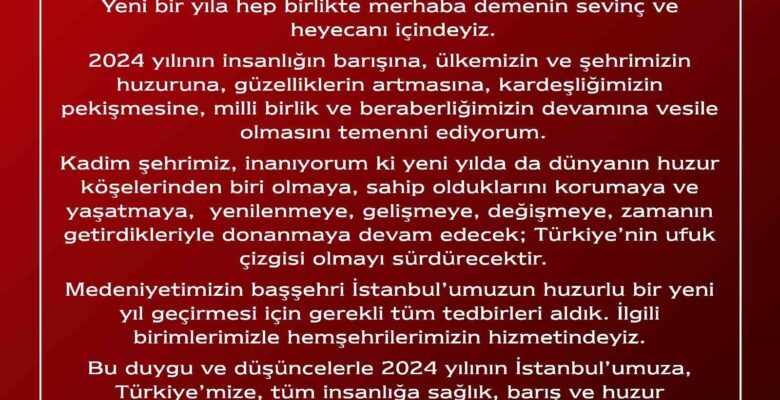 İstanbul Valisi Gül: “İstanbul’umuzun huzurlu bir yeni yıl geçirmesi için gerekli tüm tedbirleri aldık”