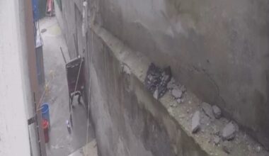 İstanbul’da korku dolu anlar kamerada: Kepçenin vurduğu duvar yerle bir oldu