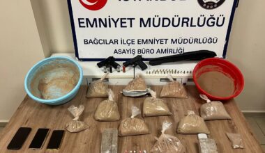 Bağcılar’da uyuşturucu operasyonu: 9 kilo 908 gram eroin ele geçirildi