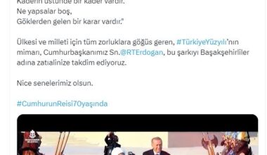 Başakşehir’den Cumhurbaşkanı Erdoğan’a doğum gününde anlamlı şarkı
