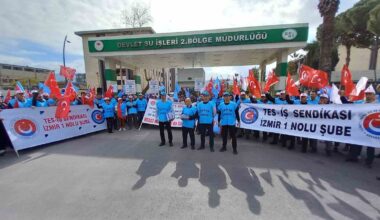İzmir’de DSİ işçilerinden düşük maaşa tepki