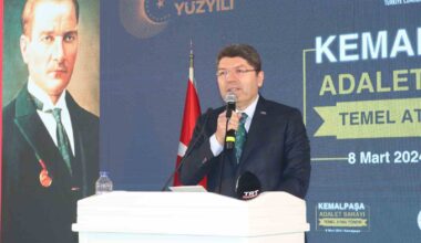 Adalet Bakanı Yılmaz Tunç İzmir’de Kemalpaşa Adalet Sarayı’nın temelini attı