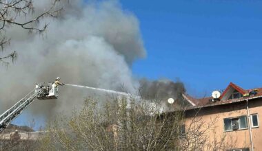 Ataşehir’de otomotiv servisinde yanan tiner, 5 katlı binayı aleve verdi
