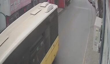 Beykoz’da yaşlı kadına otobüs çarptı, o anlar kameraya yansıdı