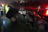 Ankara’da yağış nedeniyle kontrolden çıkan araç bariyere çarptı: 1 ölü, 5 yaralı