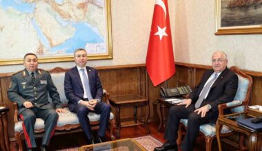 Bakan Güler, Kazakistan’ın Ankara Büyükelçisi Yerkebulan Sapiyev’i kabul etti
