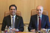 TBMM Başkanı Kurtulmuş, Irak Cumhuriyeti Temsilciler Meclisi Başkanvekili Muhsin Ali Ekber El Mendelavi kabul etti