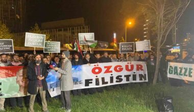 Filistin Dayanışma Platformu, İsrail’in Refah’ta başlattığı saldırıyı Ankara’da protesto etti