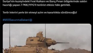 MSB: “7 PKK/YPG’li terörist etkisiz hale getirildi”